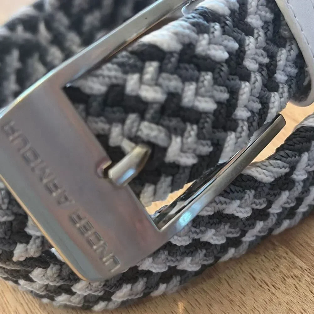 Under Armour blue gray woven braided belt large